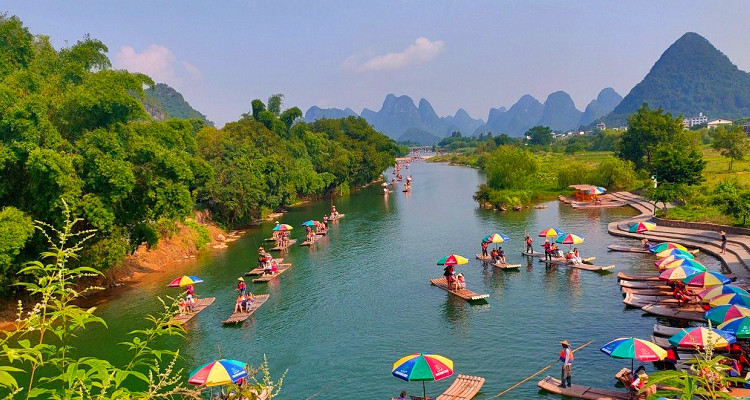 遇龙河竹筏漂流景区(金龙桥-旧县)
